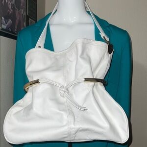 White Leather Shoulder Bag